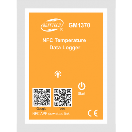 Rejestrator temperatury z NFC Benetech GM1370 (data logger)