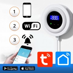 EXPLOSIVE GAS DETECTOR WIFI SOUND ALARM TUYA SMART LIFE APP
