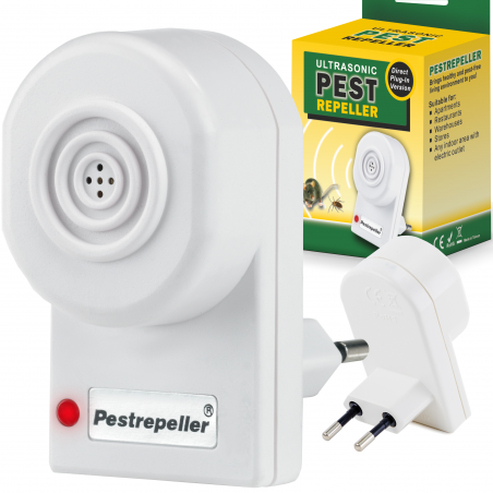 POWERFUL PLUG-IN ULTRASONIC PEST REPELLER – MICE, MOTHS, ANTS, FLEAS – HOUSEHOLD RODENT REPELLENT