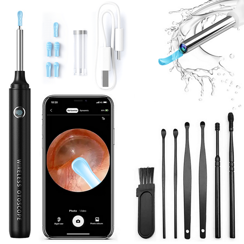 SMART OTOSKOP KAMERA CZYSZCZENIE USZU WOSK WIFI HD + STALOWE NARZĘDZIA SMART OTOSKOP KAMERA CZYSZCZENIE USZU WOSK WIFI HD + STALOWE NARZĘDZIA