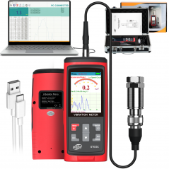 MIERNIK WIBRACJI CYFROWY WIBROMETR CZUJNIK DRGAŃ PRZEWODOWY OPROGRAMOWANIE