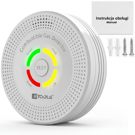 EXPLOSIVE GAS DETECTOR SENSOR METHANE NATURAL GAS AUDIBLE ALARM USB-C