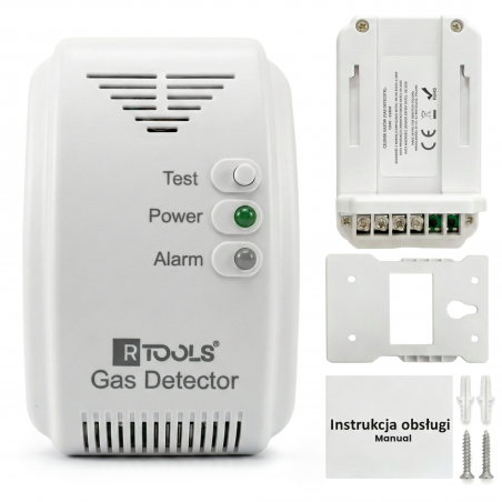 COMBUSTIBLE GAS DETECTOR SENSOR NATURAL GAS LPG ALARM NO/NC VALVE OUTPUT 12V DC BATTERY